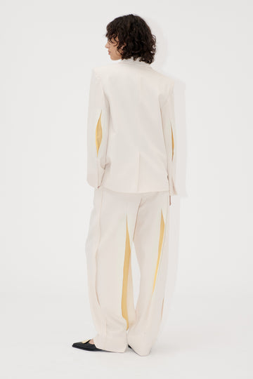 Stine Goya UK Tailored Slit Pants Pants Ivory / Cornsilk