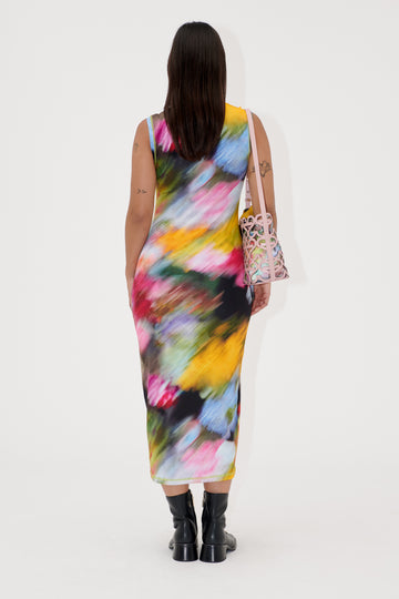 Stine Goya UK Tank Crewneck Dress Dress Liquid Floral