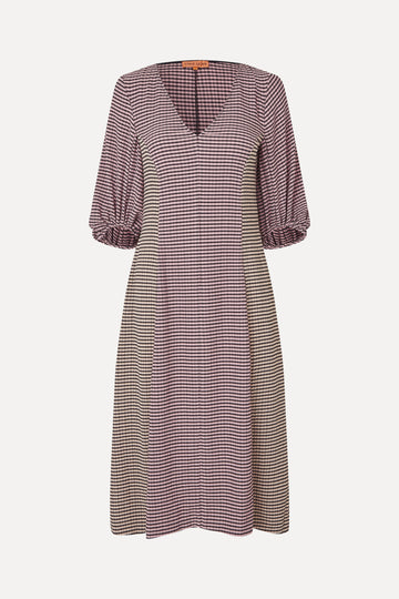 Stine Goya UK Three-Quarter Sleeve Midi Dress Dress Pink/Black