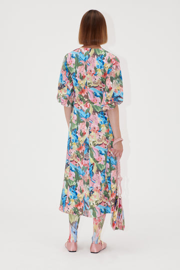 Stine Goya UK Three-Quarter Sleeve Midi Dress Dress Loves Me, Loves Me Not