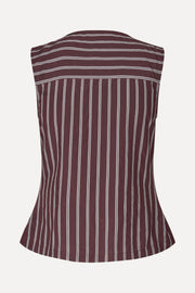 Stine Goya UK Tie Front Vest Top Uniform Stripes