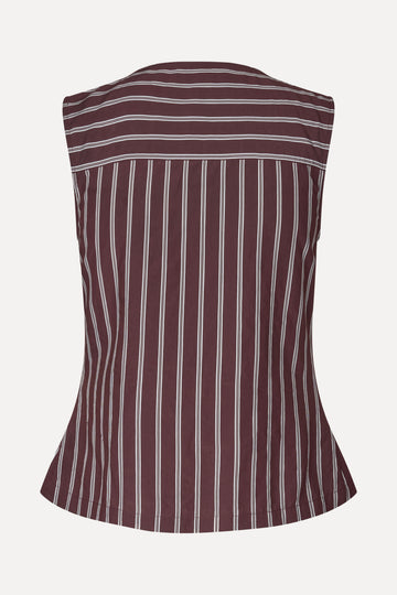 Stine Goya UK Tie Front Vest Top Uniform Stripes