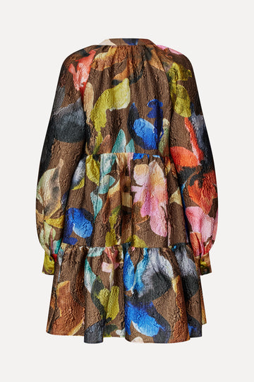 Stine Goya UK Tier Voluminous Mini Dress Dress Aquarelle Garden