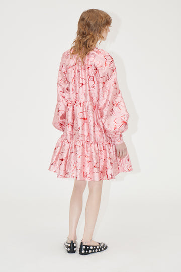 Stine Goya UK Tier Voluminous Mini Dress Dress Foil Foliage