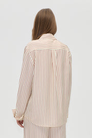 Stine Goya UK Turn-Up Oversized Shirt Top Symmetry In Cream
