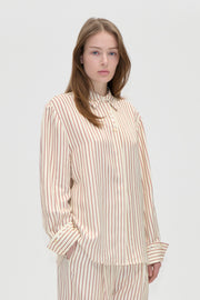 Stine Goya UK Turn-Up Oversized Shirt Top Symmetry In Cream
