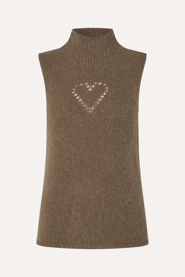 Stine Goya UK Turtleneck Vest Knit Heart