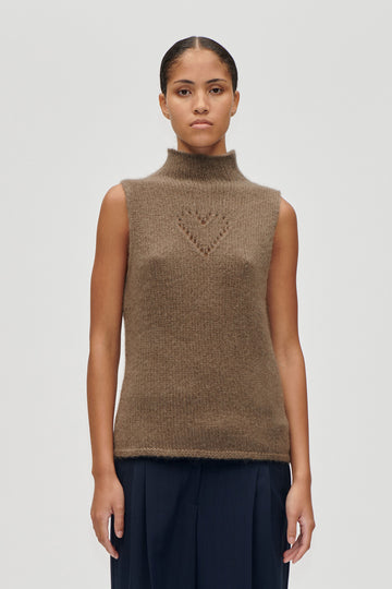 Stine Goya UK Turtleneck Vest Knit Heart