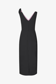 Stine Goya UK V-Neck Dress With Detail Dress Black