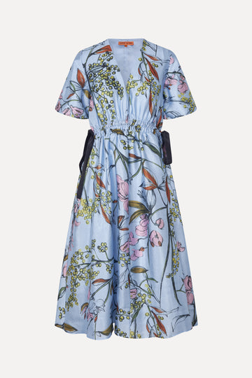 Stine Goya UK V-Neck Waist Tie Midi Dress Dress Spring Mimosa