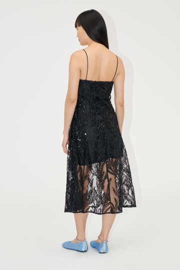 Stine Goya UK V Neck Midi Dress Dress Abstract Embellishment