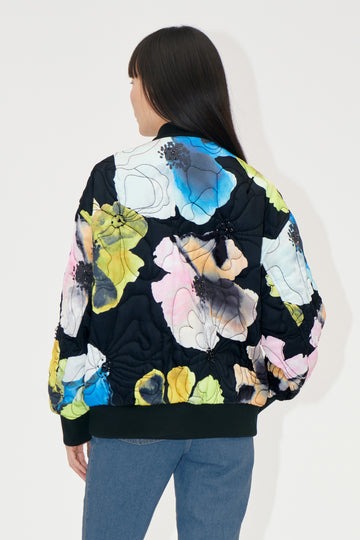Stine Goya UK Voluminous Bomber Jacket Jacket Watercolor Bloom