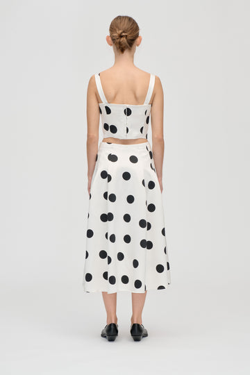 Stine Goya UK Voluminous Midi Skirt Skirt Black Dots