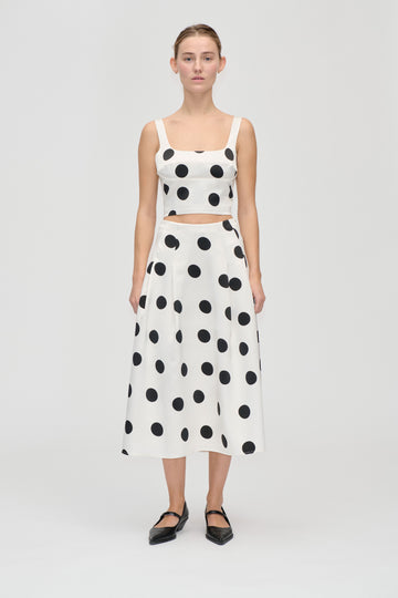 Stine Goya UK Voluminous Midi Skirt Skirt Black Dots