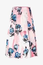 Stine Goya UK Voluminous Midi Skirt Skirt Blue Roses On Blush