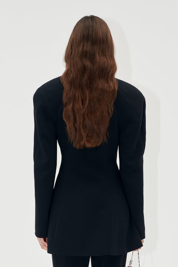 Stine Goya UK Voluminous Mini Coat Dress Coat Black