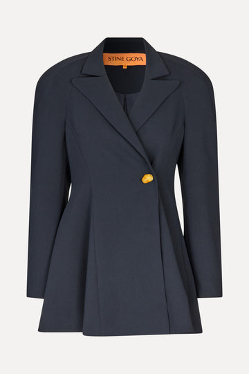 Voluminous Mini Coat Dress - Black - Stine Goya UK Voluminous Mini Coat Dress - Black - Stine Goya UK