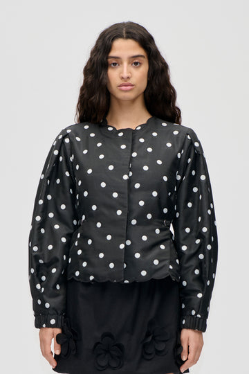 Stine Goya UK Voluminous Sleeve Jacket Outerwear Quilted Dots