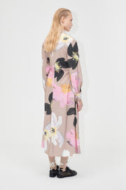 Stine Goya UK Waist Gather Shirt Midi Dress Dress Wild Flowers