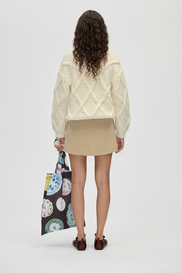 Stine Goya UK Waistbelt Mini Skirt Skirt Ecru