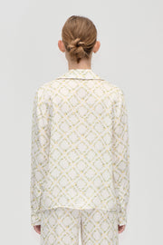 Stine Goya UK Wide Point Collar Shirt Top Sakura Check Yellow