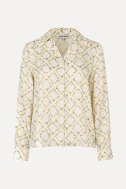 Stine Goya UK Wide Point Collar Shirt Top Sakura Check Yellow