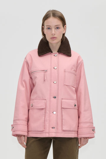 Stine Goya UK Workwear Boxy Jacket Outerwear Haze Pink