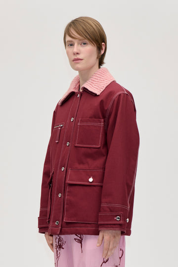 Stine Goya UK Workwear Boxy Jacket Outerwear Merlot