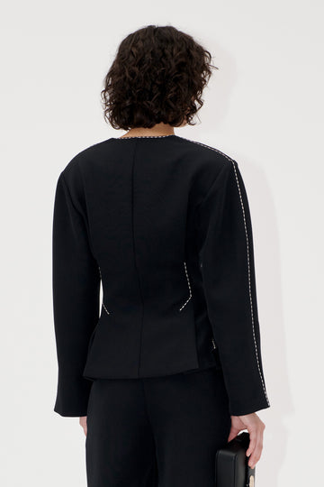 Stine Goya UK Zip-up Jacket w/Adjustable Waist Jacket Jet Black
